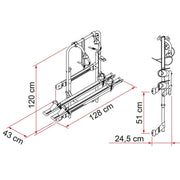 Fiamma Carry-Bike 200DJ Ducato 2001-2006 (02093A65A) - Fiamma - My Roof Bars