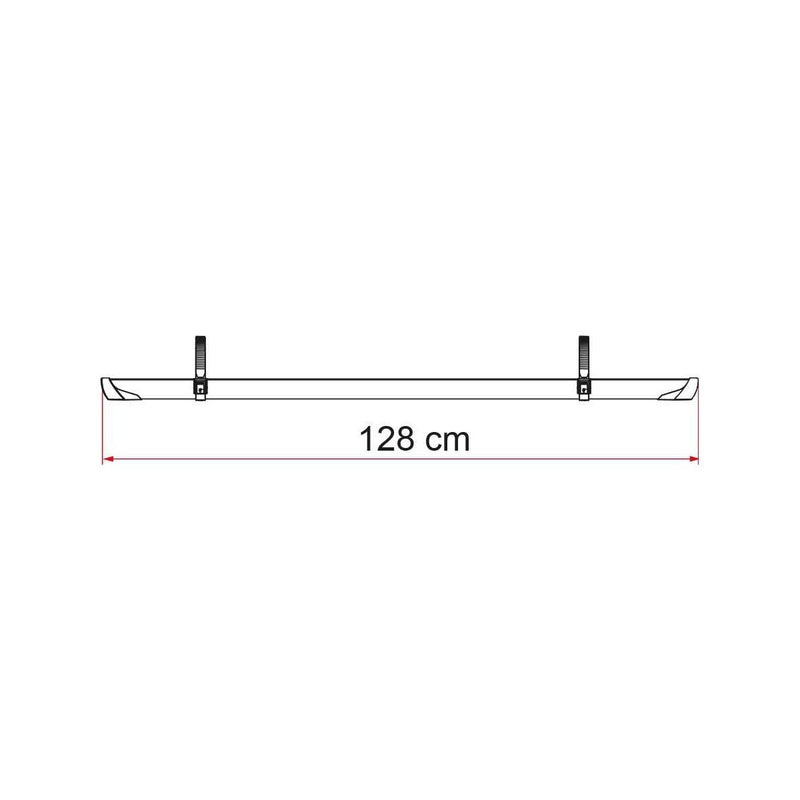 Fiamma Rail Plus Bike Rail Deep Black: Sturdy bike rail in deep black