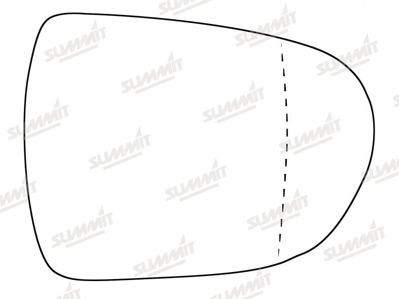 Summit Stick-On Aspheric Mirror Glass fits Hyundai i40 12 on RHS - Summit - My Roof Bars