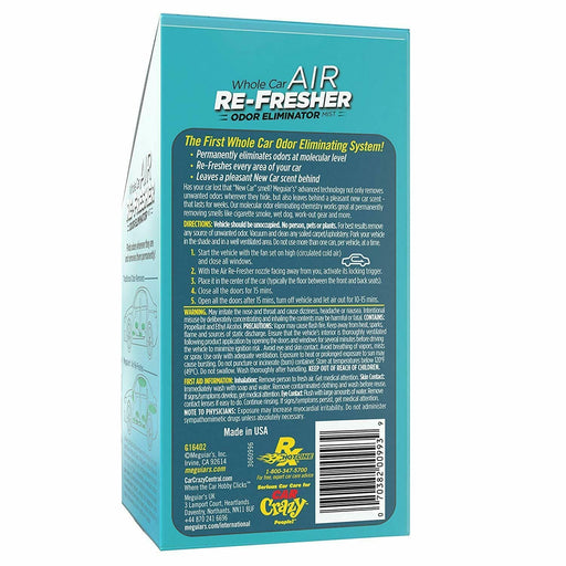 Meguiar's G16402EU Whole Car Air Re-Fresher Odor Eliminator New Car Scent 59ml - Meguiars - My Roof Bars