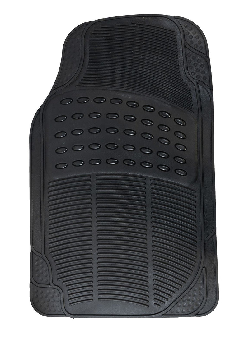 4 Pcs/Set Durable Universal Black Rubber Car Mat Set Non Slip Grip Van Mats