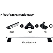 Thule SlideBar Evo Roof Bars Aluminum fits BMW X2 2024- 5-dr Flush Rails - Thule - My Roof Bars