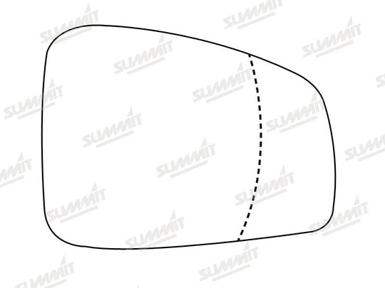Summit Stick-On Aspheric Mirror Glass fits Renault Laguna 08 on RHS - Summit - My Roof Bars