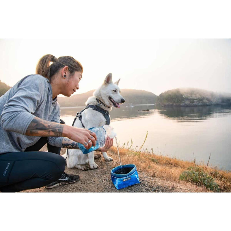 Ruffwear Quencher Dog Bowl with Coastal Mountains Print (Medium)