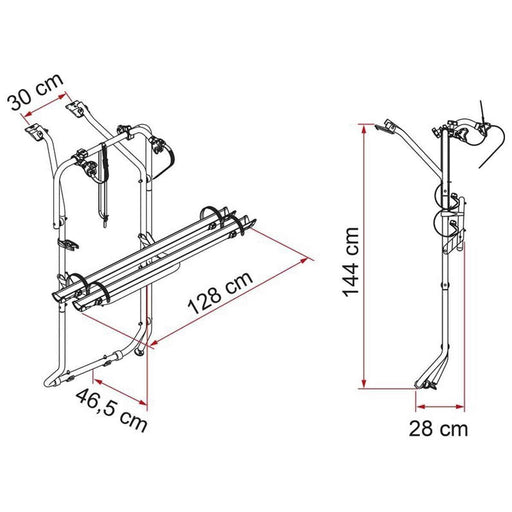 Fiamma Carry-Bike 2 Bike Carrier for VW T5 D / T6 D Rack Deep Black (02096-79A) - Fiamma - My Roof Bars