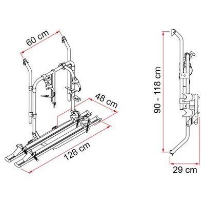 Fiamma Carry Bike 200D 2 Bike Cycle Rack Van Conversion - Fiamma - My Roof Bars
