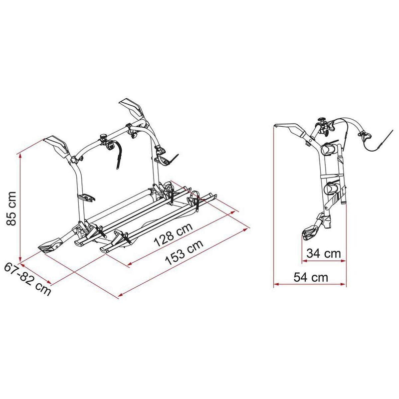 Fiamma Carry-Bike Bike Carrier for VW T6 Pro Deep Black (02094C08A) - Fiamma - My Roof Bars