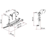 Fiamma Carry-Bike Bike Carrier Rack for Ford Transit / Tourneo Custom Deep Black (02096-06A) - Fiamma - My Roof Bars