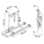 Fiamma Carry-Bike Caravan Hobby 2003 on Bike Carrier Rear Wall Bike Rack 02093A77A - Fiamma - My Roof Bars