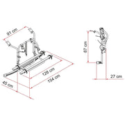 Fiamma Carry-Bike Ford Custom / Custom Nugget Plus Tailgate Bike Rack - 02095B07A - Fiamma - My Roof Bars