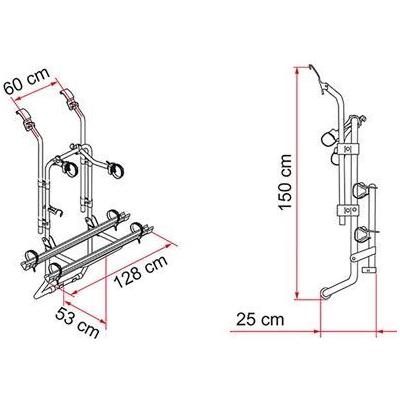Fiamma Carry Bike Ford Transit 2000 - 2011 Single Door 2 Bike Cycle Bicycle Carrier - Fiamma - My Roof Bars