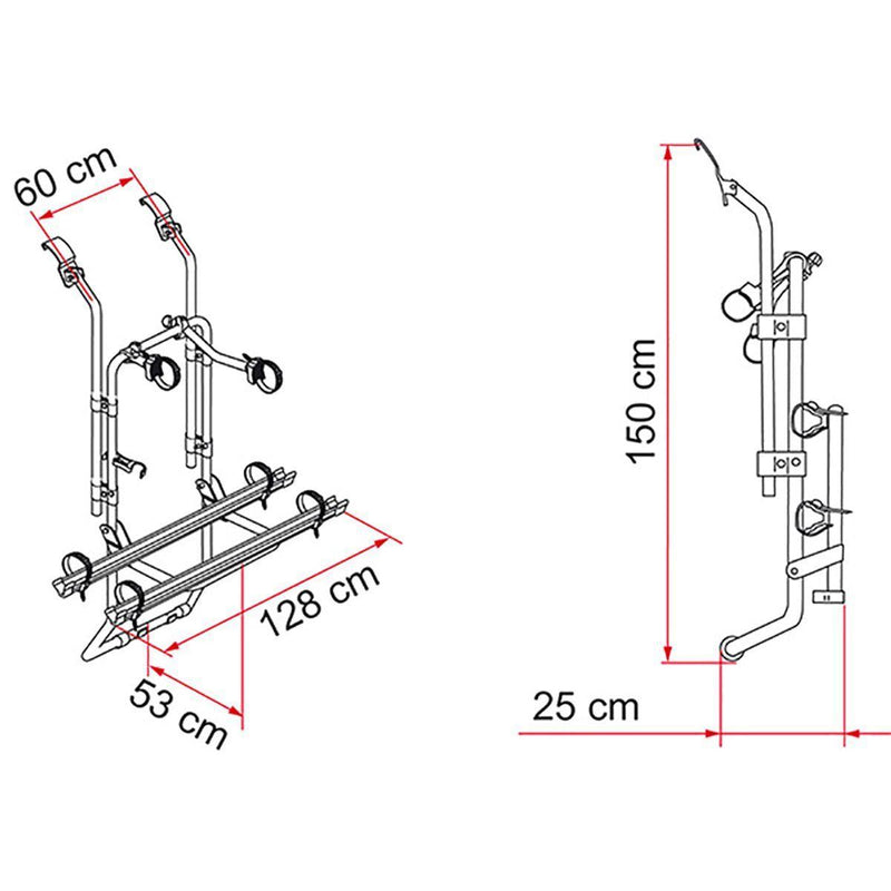 Fiamma Carry Bike Ford Transit 2000 - 2011 Single Door 2 Bike Cycle Bicycle Carrier - Fiamma - My Roof Bars