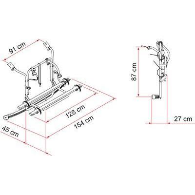 Fiamma Carry Bike Ford Transit Custom 2 Bike (Max 3 Bike) Cycle Carrier - Fiamma - My Roof Bars