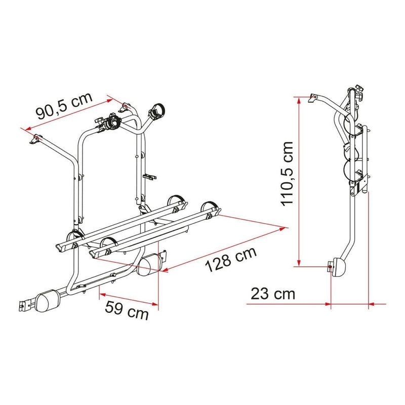 Fiamma Carry Bike Mercedes Viano and Vito after 2004 cycle rack - Fiamma - My Roof Bars