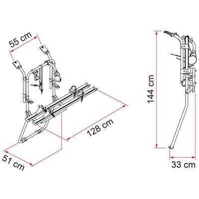 Fiamma Carry Bike Renault Trafic Vauxhall Vivaro 2 Bike Cycle Rack Double Doors - Fiamma - My Roof Bars