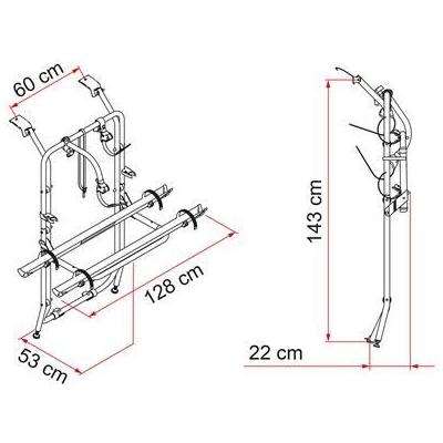 Fiamma Carry Bike Vivaro/Trafic Single Rear Door 2 Bike (Max 4 Bike) Carrier - Fiamma - My Roof Bars