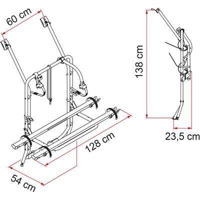 Fiamma Carry Bike Volkswagen VW T4 With Single Rear Door 2 Bicycle Cycle Carrier