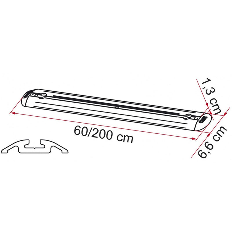 Fiamma Garage Storage Bars Premium 60 Wall Floor Fixings Caravan Motorhome Pair