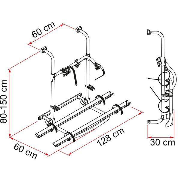 Fiamma Motorhome Carry Bike Pro Blue 2 Bike Upto 4 Bike Cycle Rack - Fiamma - My Roof Bars