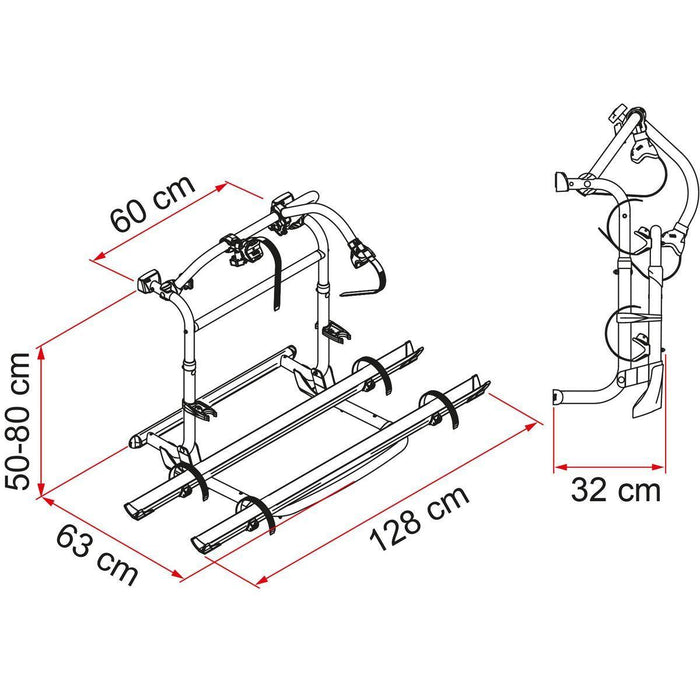 Fiamma Motorhome Carry Bike Pro M - 2 upto 4 Bicycle Cycle Carrier - Fiamma - My Roof Bars