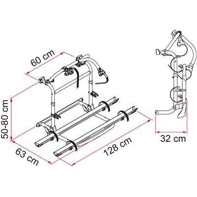 Fiamma Motorhome Carry Bike Pro M Blue - 2 upto 4 Bicycle Cycle Carrier - Fiamma - My Roof Bars
