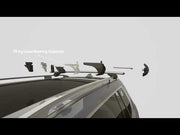 Roof Bars Rack Aluminium Black fits Skoda Superb 2008- For Raised Rails - Omtec - My Roof Bars