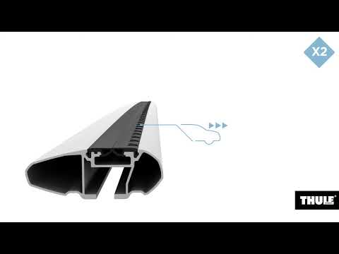Thule SlideBar Evo Roof Bars Aluminum fits Mitsubishi Triton Double Cab 2015-2023 4 doors with Fixed Points - Thule - My Roof Bars