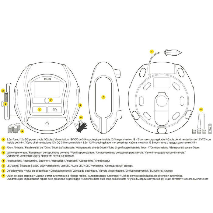 Ring 12v Rapid Digital Tyre Inflator - Ring - My Roof Bars