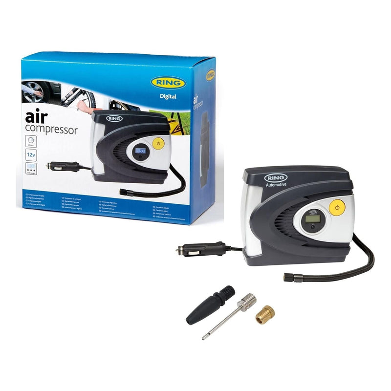 Ring RAC615 12v Car Tyre Digital Air Compressor Inflator Electric Pump 12V