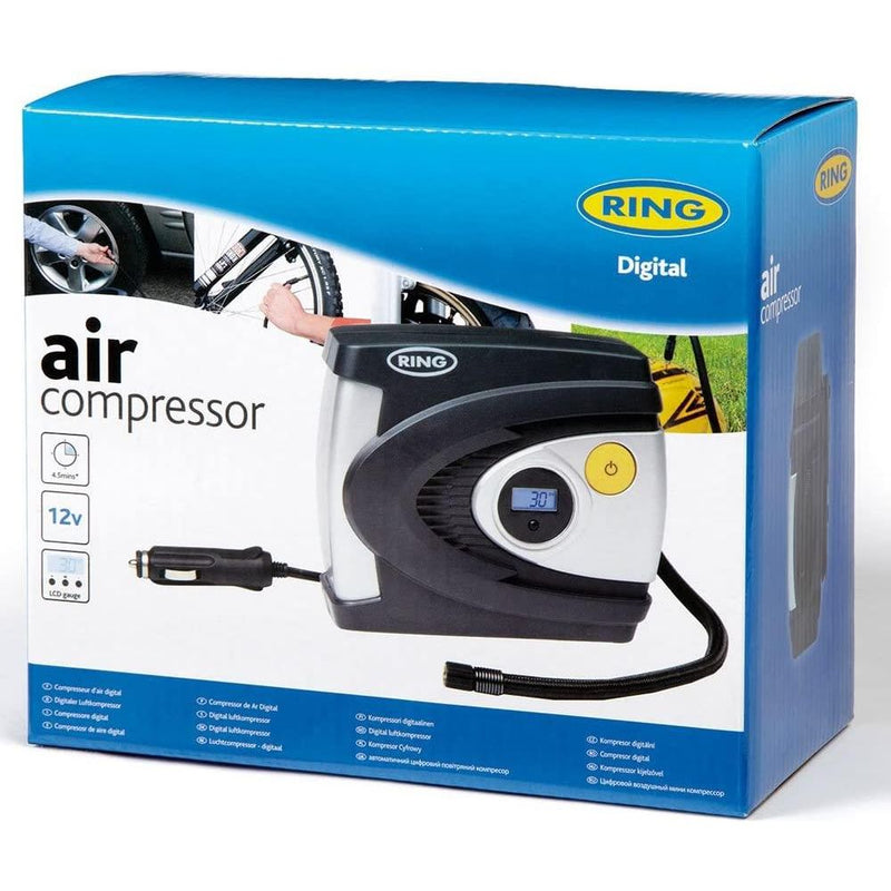 Ring RAC615 12v Car Tyre Digital Air Compressor Inflator Electric Pump 12V