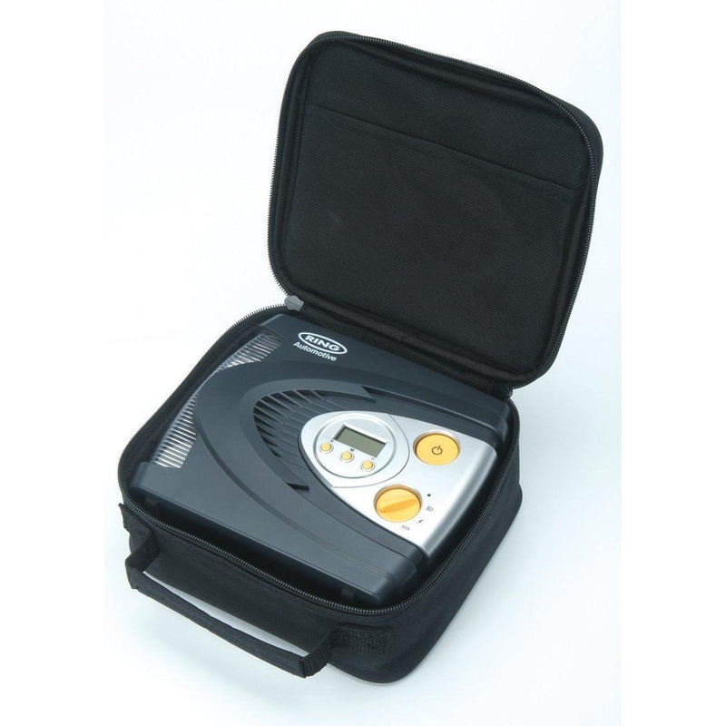 Ring RAC630 12V Digital Air Compressor Wheel Tyre Inflator Pump Psi & Bar + Case