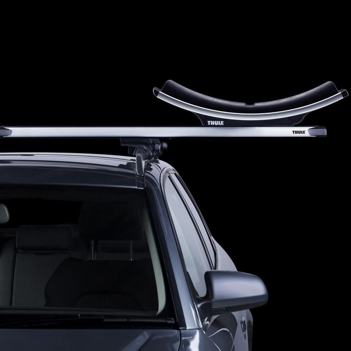 Thule SlideBar Evo Roof Bars Aluminum fits Mitsubishi Triton Club Cab 2016-2023 2 doors with Fixed Points - Thule - My Roof Bars