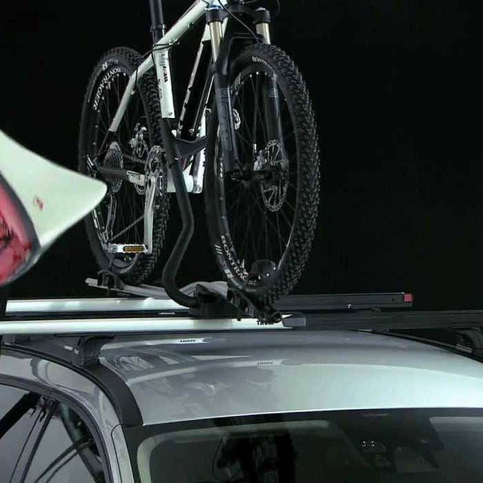 Thule SlideBar Evo Roof Bars Aluminum fits Mitsubishi Triton Club Cab 2016-2023 2 doors with Fixed Points - Thule - My Roof Bars