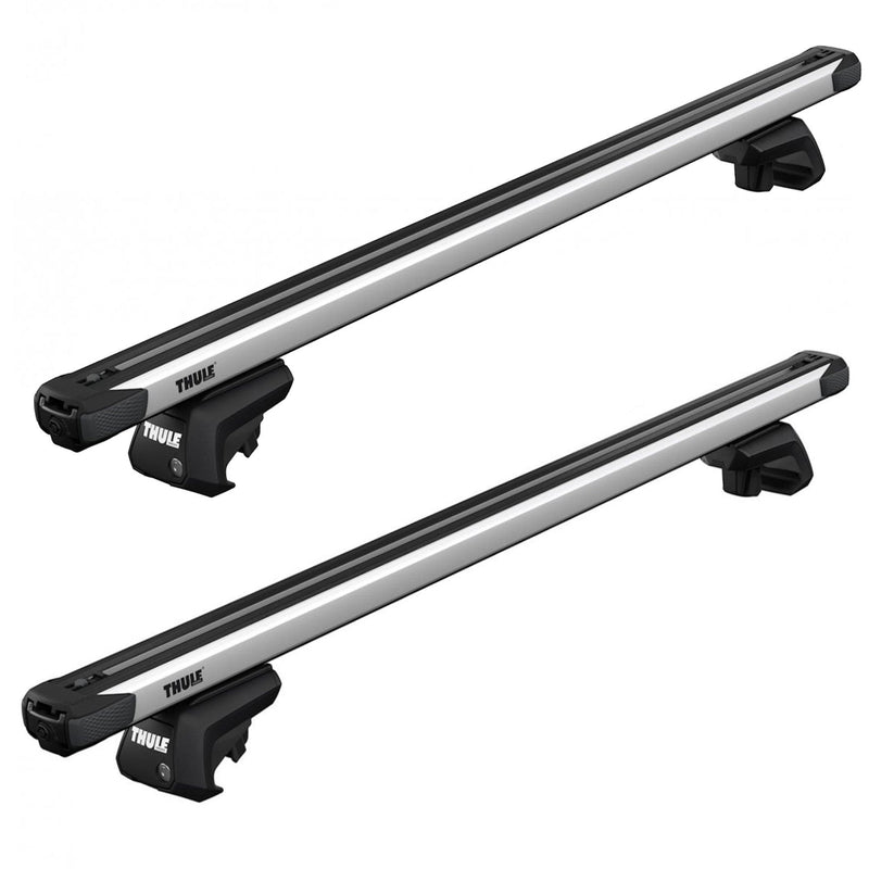Thule SlideBar Evo Roof Bars Aluminum fits Fiat Fiorino 2008- 4 doors with Raised Rails - Thule - My Roof Bars