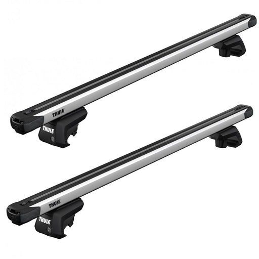 Thule SlideBar Evo Roof Bars Aluminum fits Mitsubishi Montero 1999-2006 3 doors with Raised Rails - Thule - My Roof Bars
