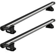 Thule SlideBar Evo Roof Bars Aluminum fits Audi Q4 e-tron 2021- 5 doors with Flush Rails - Thule - My Roof Bars