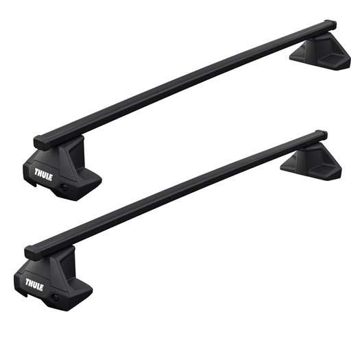 Thule SquareBar Evo Roof Bars Black fits Mitsubishi Triton Double Cab 2015-2023 4 doors with Fixed Points - Thule - My Roof Bars