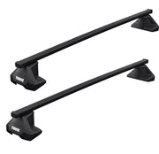 Thule SquareBar Evo Roof Bars Black fits Volkswagen Transporter (T6/T6.1) 2015-2024 4 doors with Fixed Points - Thule - My Roof Bars