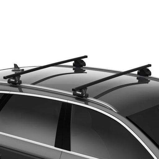 Thule SquareBar Evo Roof Bars Black fits Mitsubishi Triton 2024- 4 doors with Flush Rails - Thule - My Roof Bars
