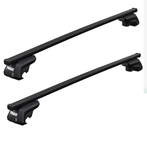 Thule SquareBar Evo Roof Bars Black fits Mitsubishi Montero 1999-2006 3 doors with Raised Rails - Thule - My Roof Bars