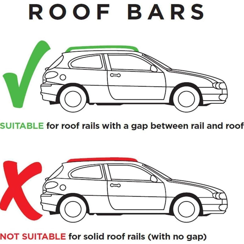 Summit Value Steel Roof Bars fits Volkswagen Passat B3 1988-1994 Estate 5-dr with Raised Rails - Summit - My Roof Bars