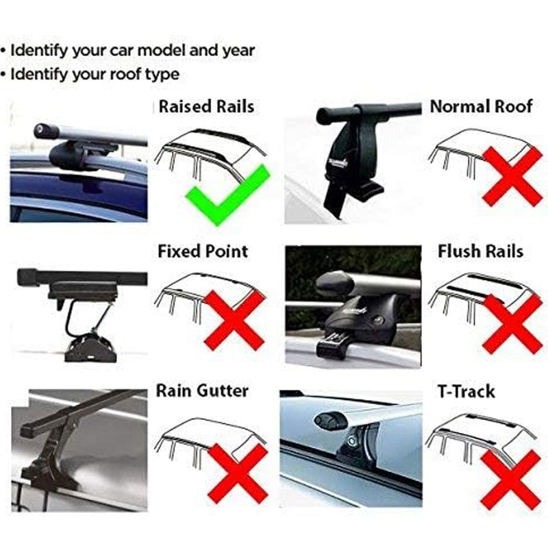 Summit Value Aluminium Roof Bars fits Suzuki Ignis 2016-2025 Hatchback 5-dr with Raised Rails - Summit - My Roof Bars