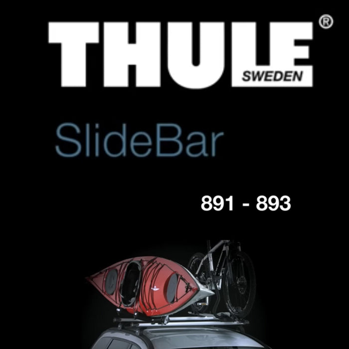 Thule SlideBar Evo Roof Bars Aluminum fits Mitsubishi Triton Double Cab 2015-2023 4 doors with Fixed Points - Thule - My Roof Bars