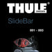 Thule SlideBar Evo Roof Bars Aluminum fits Mitsubishi Triton Club Cab 2016-2023 2 doors with Fixed Points - Thule - My Roof Bars