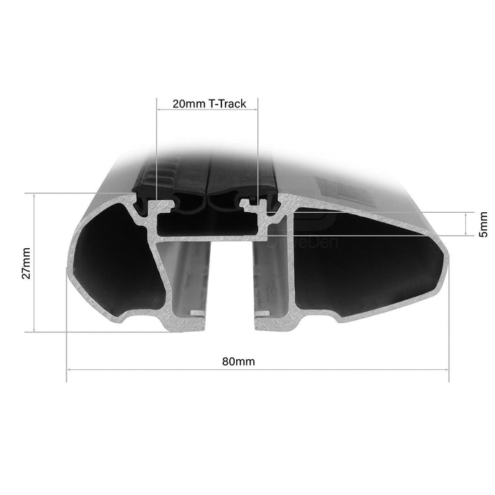 Thule WingBar Evo Roof Bars Black fits Volvo XC90 2002-2014 5 doors with Raised Rails - Thule - My Roof Bars