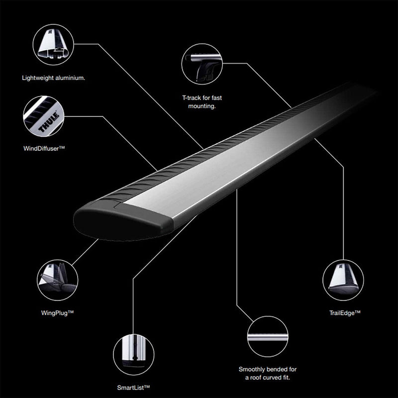 Thule WingBar Evo Roof Bars full kit 711420 710500 145088 image 10